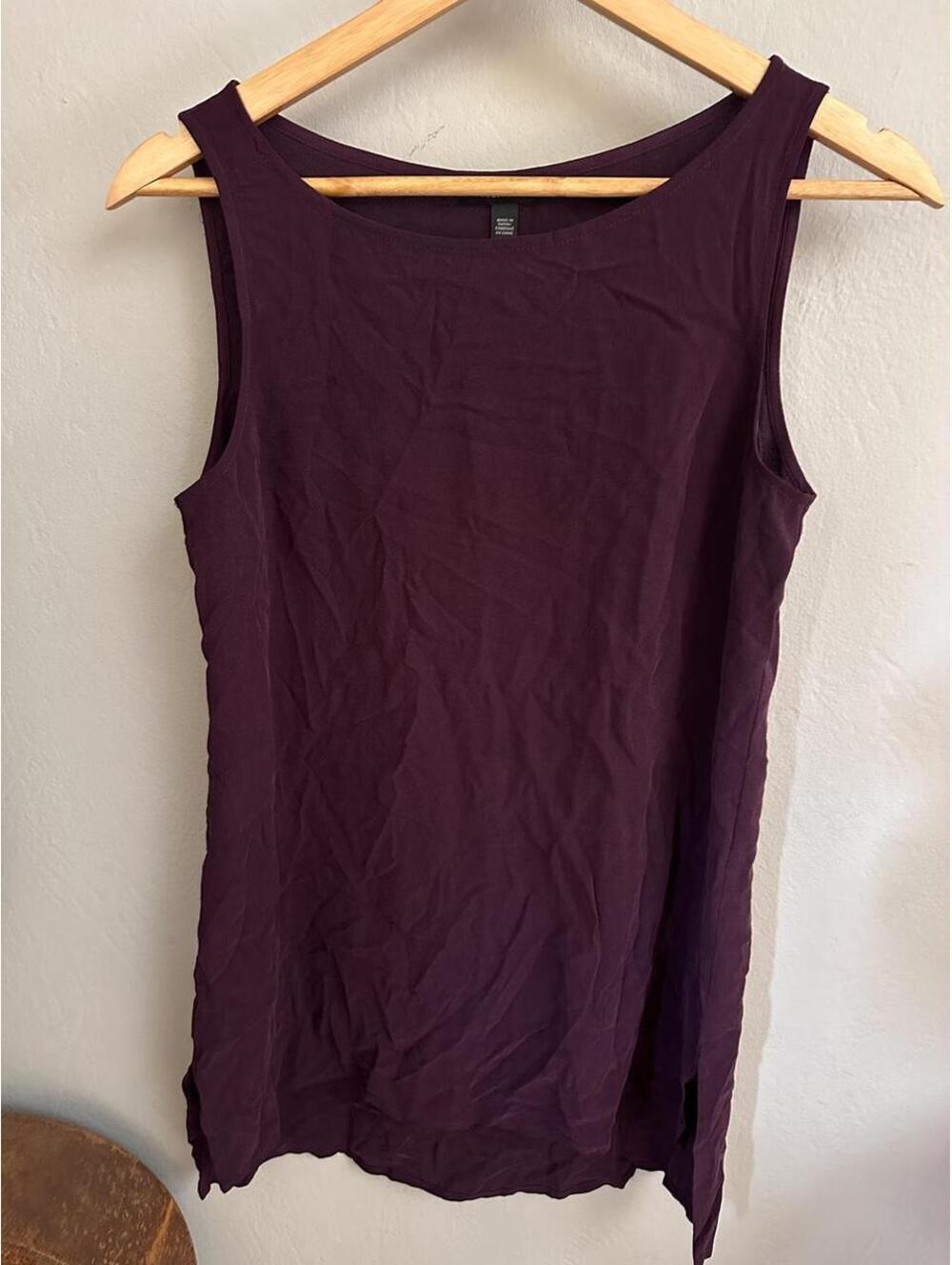 Eileen Fisher Women's Purple and Burgundy Vests-tanks-cami